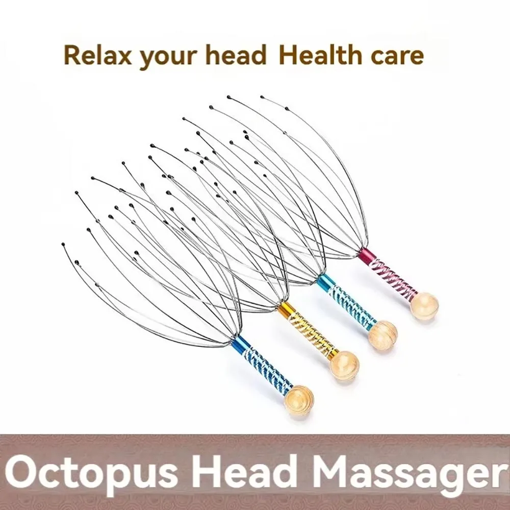 Octopus Head Massager Stainless Steel Head Scratching Relaxer Brain Massage Claw Scalp Scratcher Itch Reliever Soul Extractors Octopus Head Massager Stainless Steel Head Scratching Relaxer Brain Massage Claw Scalp Scratcher Itch Reliever Soul Extractors