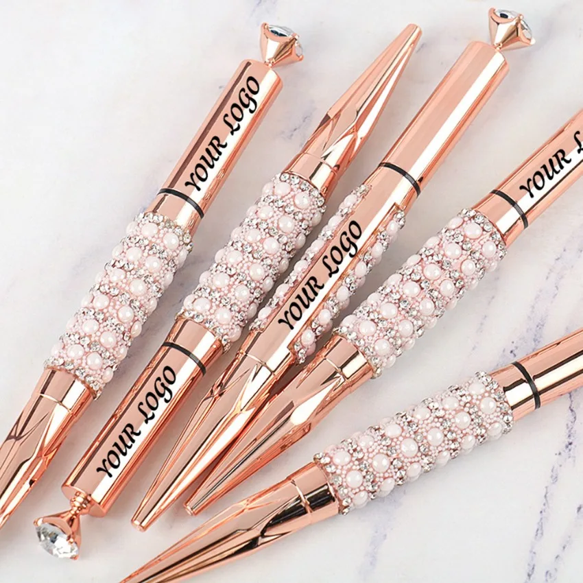 Rose Gold Tube Waterproof Eye Liner Private Label Long Lasting Black Liquid Eyeliner Makeup Custom Logo 5
