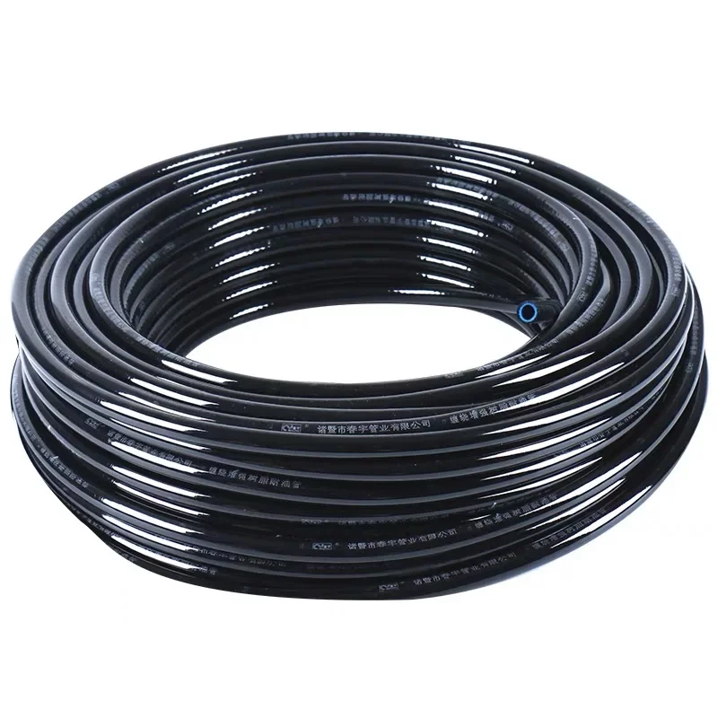 1M Double-layer Resin Oil Pipe Fuel Tube Oil-resistant Wire-clamping Tubing Petrol Hose Diesel Pipeline Black Core 6~14mm