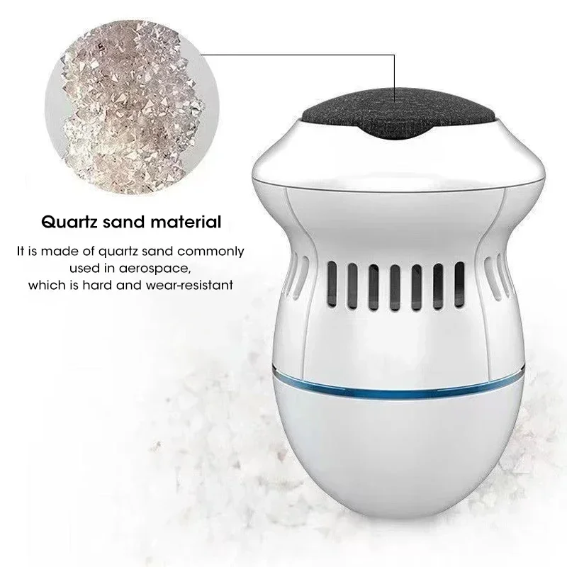 Electric Foot Grinder with Automatic Vacuum USB Rechargeable Two-speed Adjustment and 4 Grinding Heads Callus Dead Skin Removal