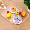 Jewelry Display Tray with Handle Large Capacity Smooth Edge Clear Acrylic Storage Tray Earrings Necklaces Jewelry Plate 2