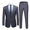 Jacket + Pants 2 Pieces Set / 2022 Fashion New Men's Casual Boutique Business Dress Wedding Groom Suit Coat Blazers Trousers 6