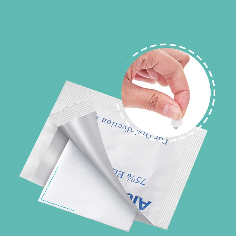 Disposable Wet Wipe Pads 100PCS for Antiseptic Clean Skin Jewelry Cell Phone Tattoo Clean Tools Disinfection Use