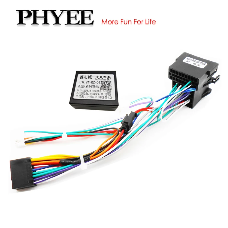 16 Pin Wiring Harness CAN Bus Decoder 16P Plug ISO Connector 2Din Car 16-pin-wiring-harness-can-bus-decoder-16p-plug-iso-connector-2din-car
