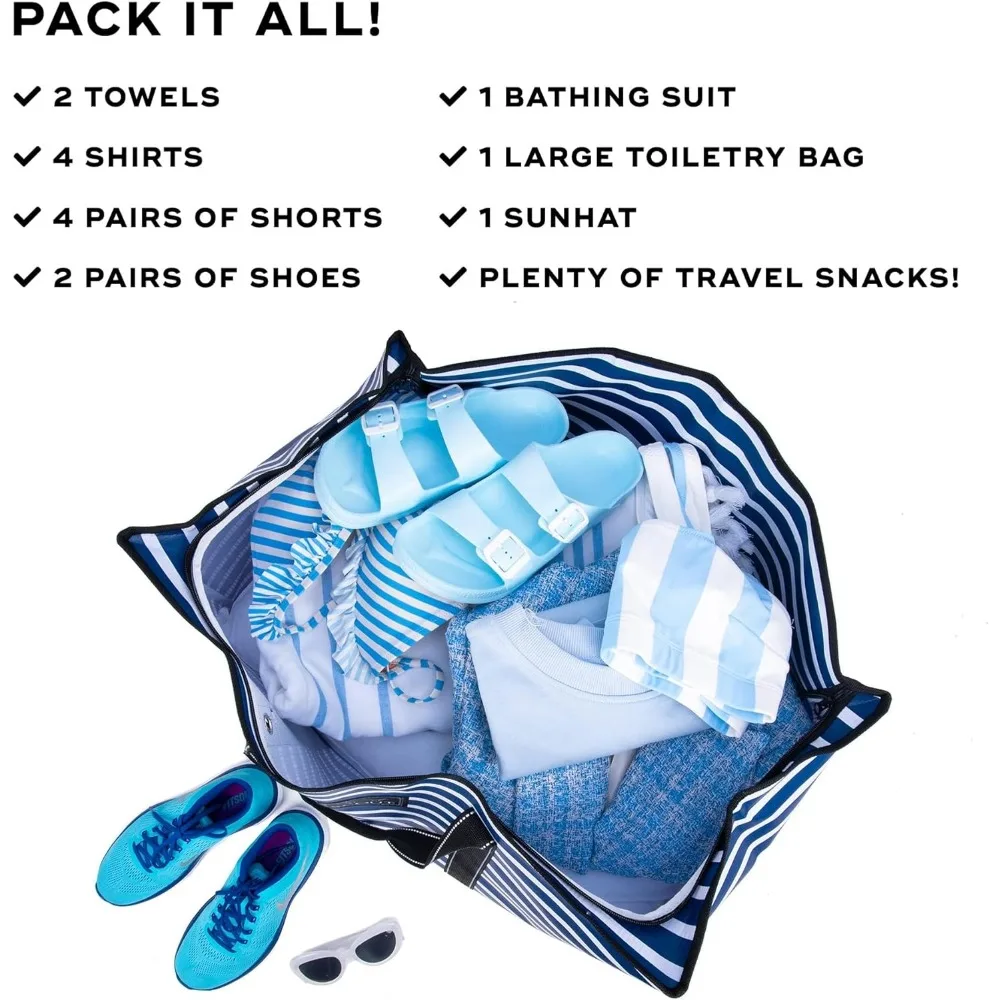 SCOUT 4 Boys Extra Large Tote Bag for Women-Utility Tote with Zipper Closure and Handles-Beach Bag, Storage, Travel Bag
