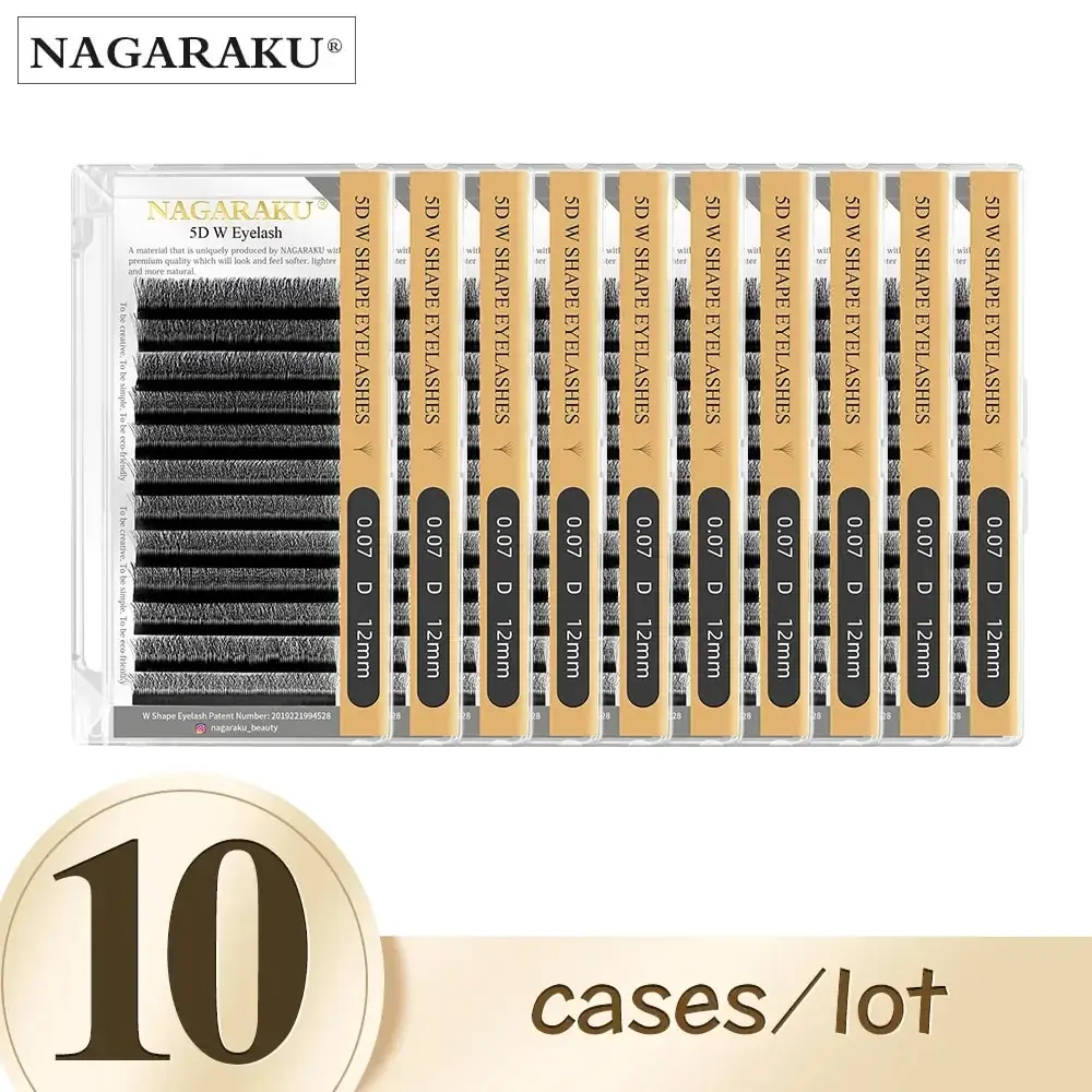 Eyelash Extensions 10 Cases W Shape Bloom 3D 4D 5D 6D Premade Fans Eyelash Extensions Natural Soft Light Full Dense