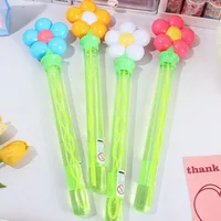 Summer Outdoor GamesDopamine Colorful Flowers King Interactive Bubble Water Soap Bubbles Handheld Kids Toys Girl Gifts Baby Toys 1