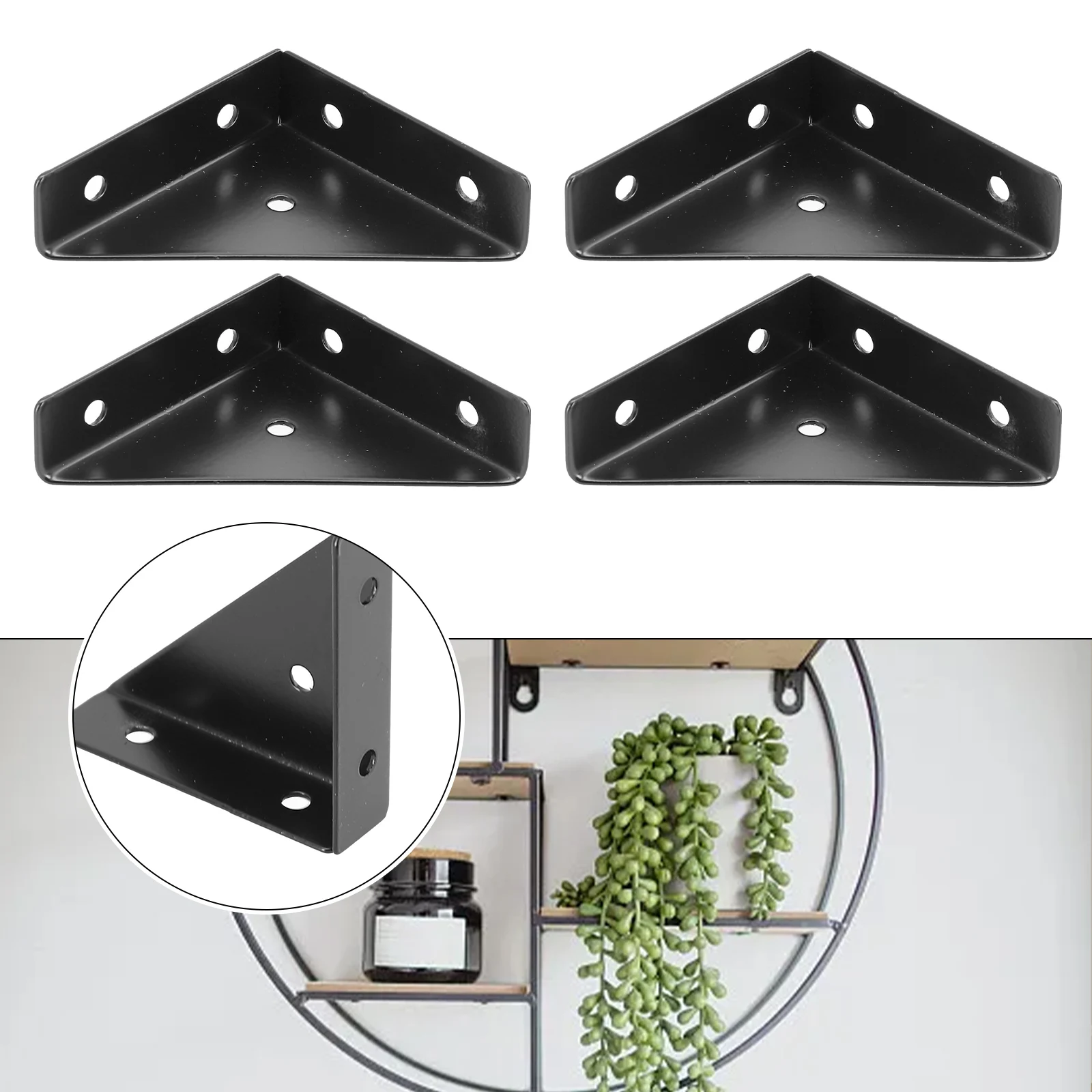 Description Picture 2 of item4Pcs Right Angle Corner Stand Wall Cabinet Corner Code For Furniture/wood Connection/solid Support/triangular Reinforcement
