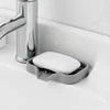 2/1pcs Sink Silicone Tray With drain Soap Sponge Storage Holder Countertop Sink Scrubber Brush Storage Rack Kitchen Organizer 3
