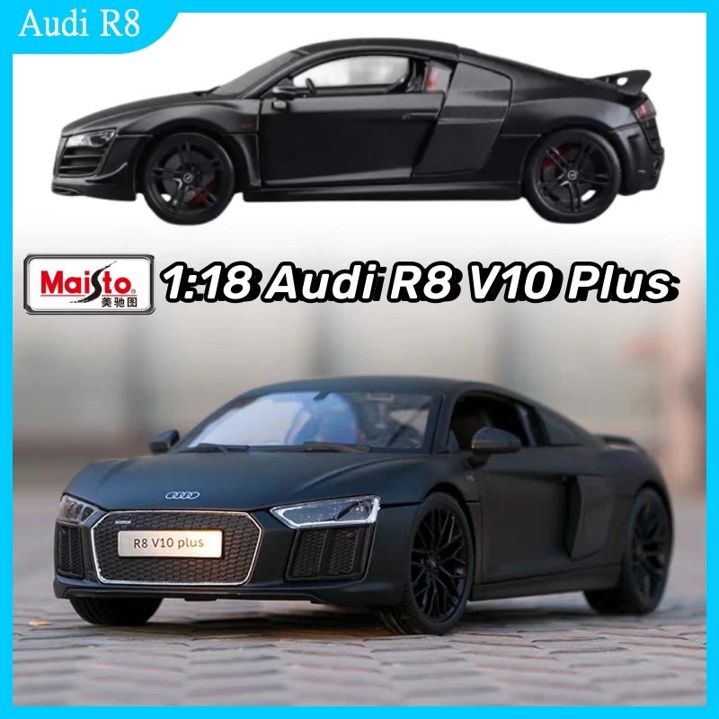 

Maisto 1:18 Audi R8 V10 Plus Alloy Sports Car Model Diecast Metal Toy Vehicle Car Model High Simulation Collection Toy Gift