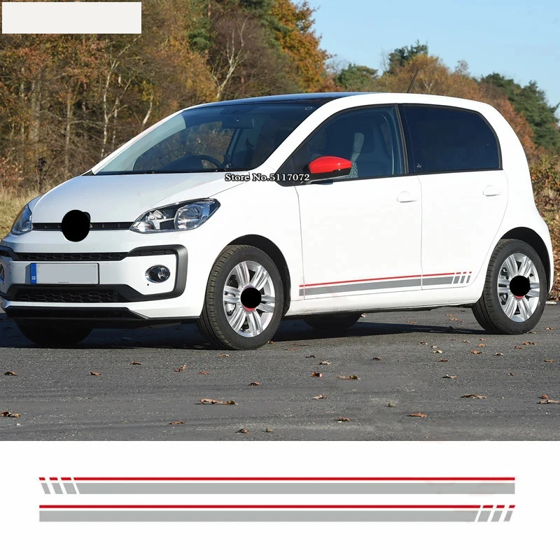 Strisce Da Corsa Adesivi Per Gonna Laterale Per Portiera Dell'Auto Per Volkswagen Cross Up Gt Move Up High Up Street Up 3-5 Porte Decalcomanie Per Car