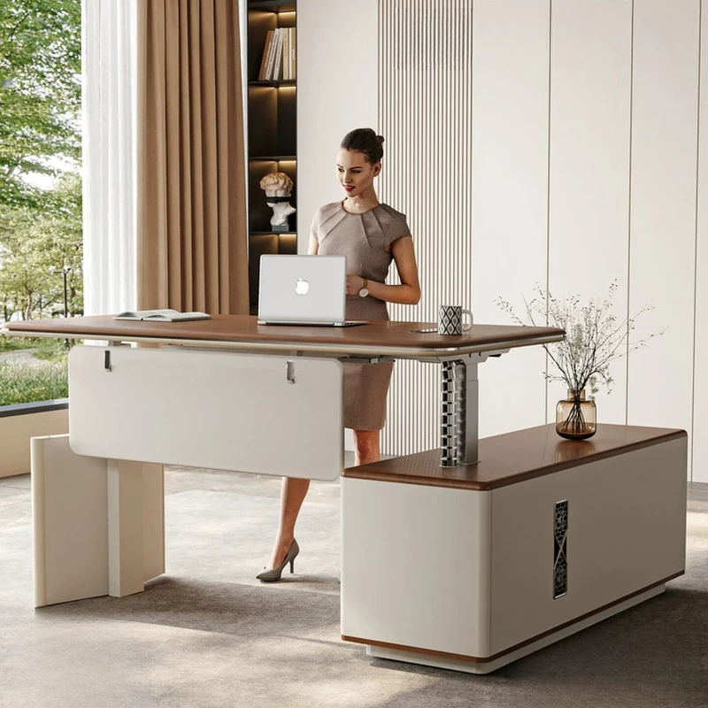 E0 Grade Smart Electric Standing Desk Dual-Motor Height Adjustable Executive Office Desk with Silent Operation for CEO Offices
