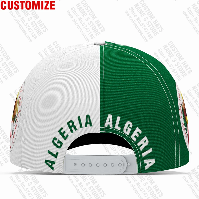Algeria Baseball Cap Free Name Number Dza Hat Islam Arabic Algerie Arab Text Alger Travel Flag Algier Photo Headgear