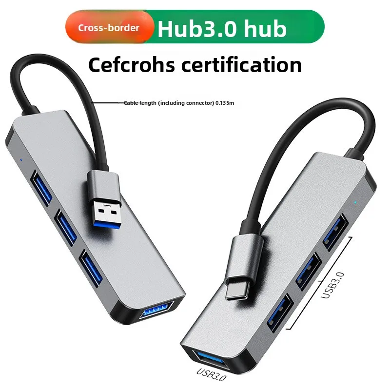 1-zu-4 USB 3.0 Hub 7-in-1 kompatibel mit Laptops Multi-Port Typ-C Hub – Detail 11