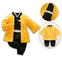Infant Romper Baby Boy Girl Anime Clothes Demon Halloween Slayer Halloween Cosplay Costume Kids Cotton Jumpsuit Toddle Overalls 2