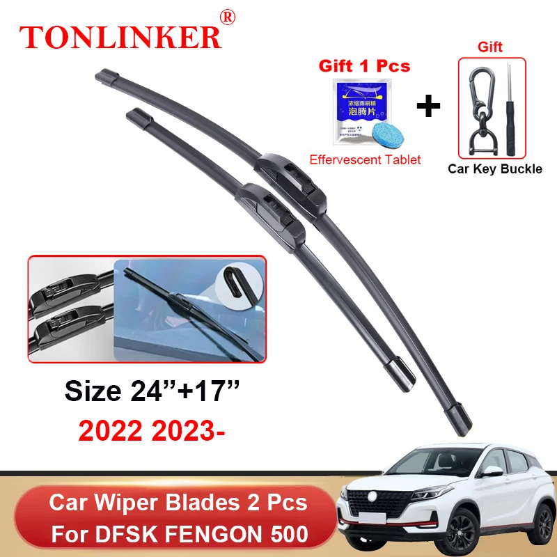 

TONLINKER Car Wiper Blades For DFSK FENGON 500 SUV 2022 2023 Car Accessories Front Windscreen Wiper Blade Brushes Cutter Goods