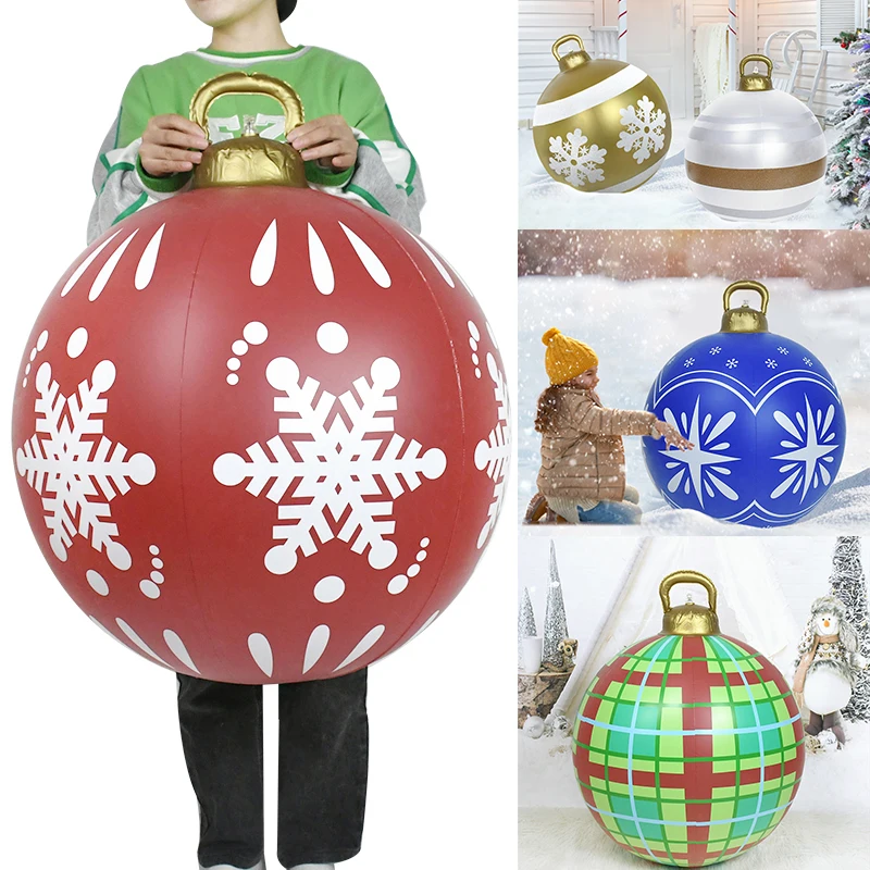 LargePVCChristmasInflatableBalloonOutdoorDecorBaubleBallToys