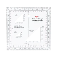 MilitaryStyle Transparent Topographical Map Scale Navigation Military Protractor Dropship 1