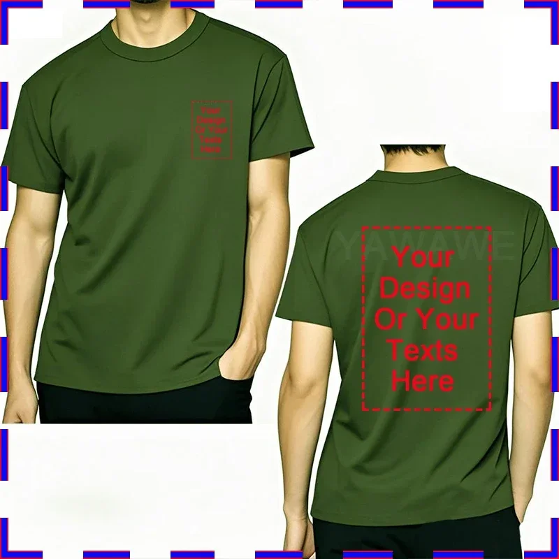 Personalized Custom Photo T-Shirts for Men - Unique Gift for Dad, Grandpa, or Couples
