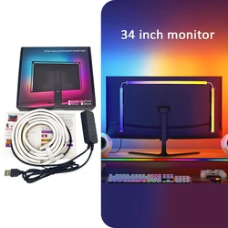 Vibrant RGB LED Backlight Strip for Ambient TV and PC Display Decor (For 34 inch monitor)