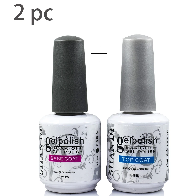 15ML 2PC Combination Nail Enhancement Base Coat Gel Nails Polish Top Coat And Nail Semi-Permanent Art Frosted Sealin