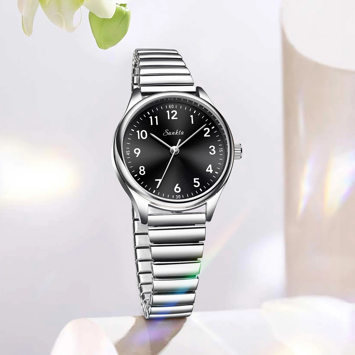 Sunkta Fashion Luxury Quartz Woman Watch StylishCasual Elegant Stainless Steel Simple Waterproof Women's Wristwatch Ladies Gifts 4