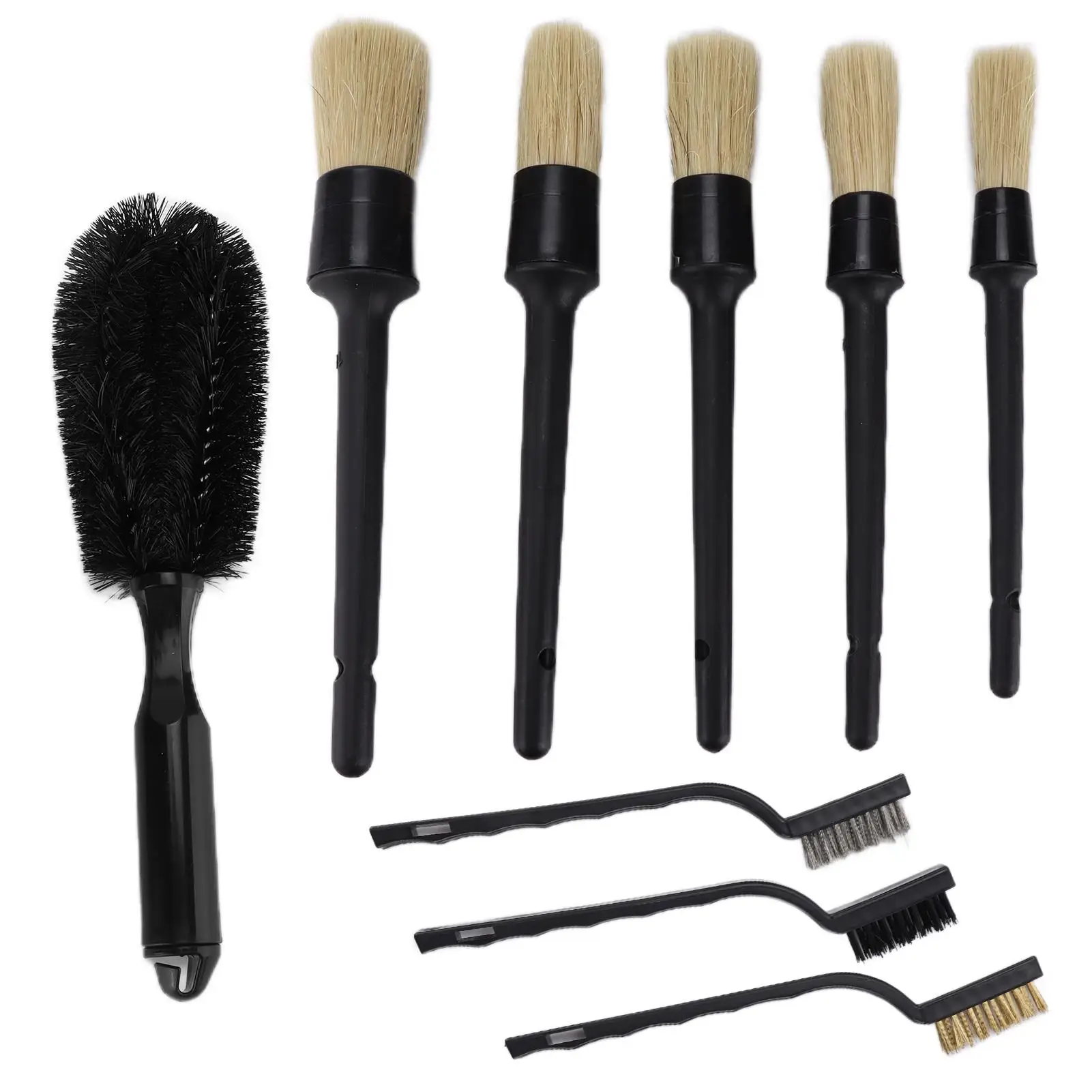 Detailing Brushes Kit Car Wheel Cleaner Wet Dry Use for auto Wheels Dashboard