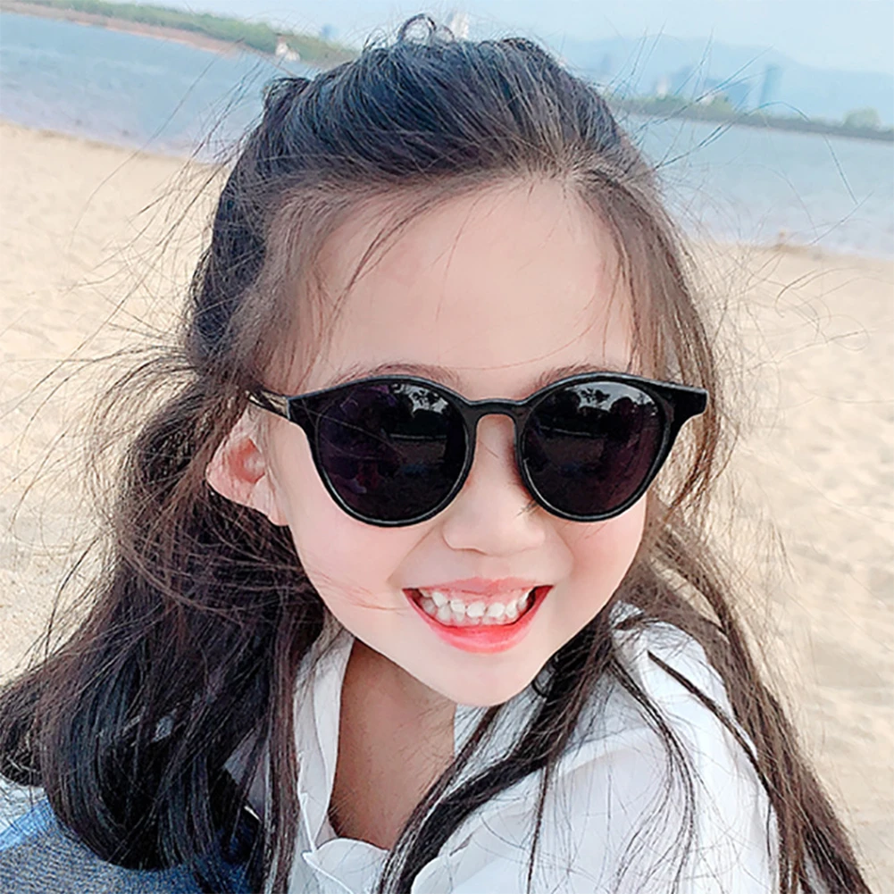 

Fashion Kids Round Jelly Sunglasses Solid Color Ultraviolet-proof Oculars Trendy Outdoor Activities Glasses for Boys Girls