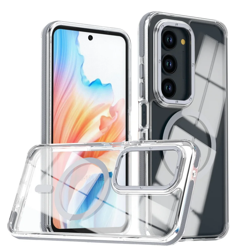 High-Quality Non-Yellowing Transparent Magnetic Protective Phone Case