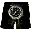 Viking Myth Valhalla Totem 3D Print Beach Shorts Graphic Men's Casual Sport Shorts Summer Surfing Shorts Comfortable Short Pants 5