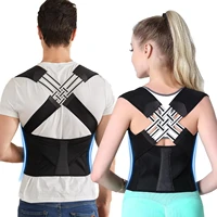 Posture Back Brace Pink Black Adjustable Back Support Strap Corrector to Prevent Spinal Distortion and Hunchback for Men Women 2