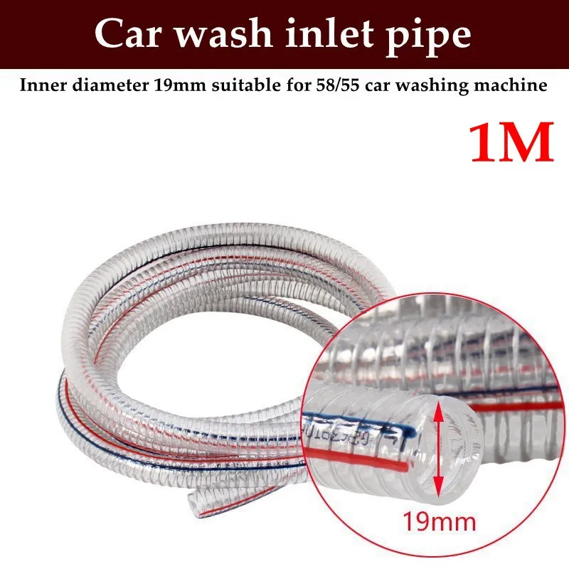 High-Pressure Washer Accessory with Self-Priming Filter and Steel Wire Inlet Pipe