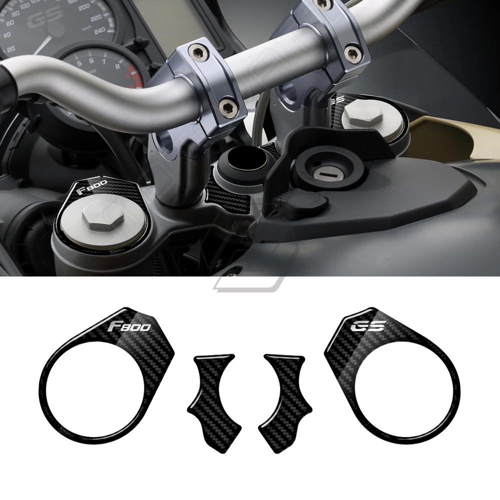 

Motorcycle carbon look Decal Pad Triple Tree Top Clamp Upper Front End Sticker For BMW Motorrad F800GS 2008-2018