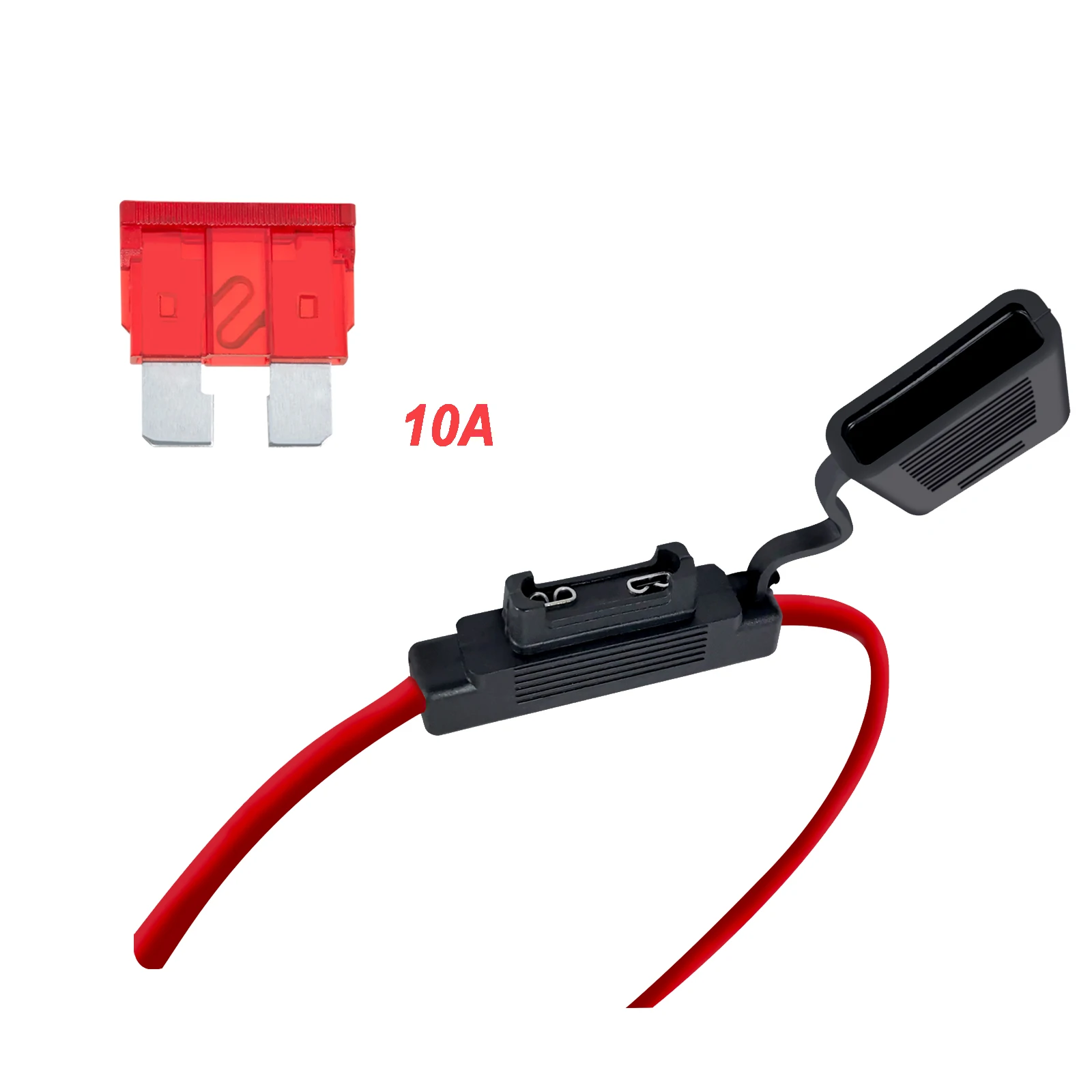 Waterproof Inline Fuse Holder with Assorted ATO/ATC Blade Fuses (5A-40A)