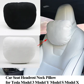 Tesla Car Seat Headrest Neck Pillow – Soft Memory Foam Cushion for Model 3, Model Y, Model S, and Model X, Comfort & Protection Car Accessories 1