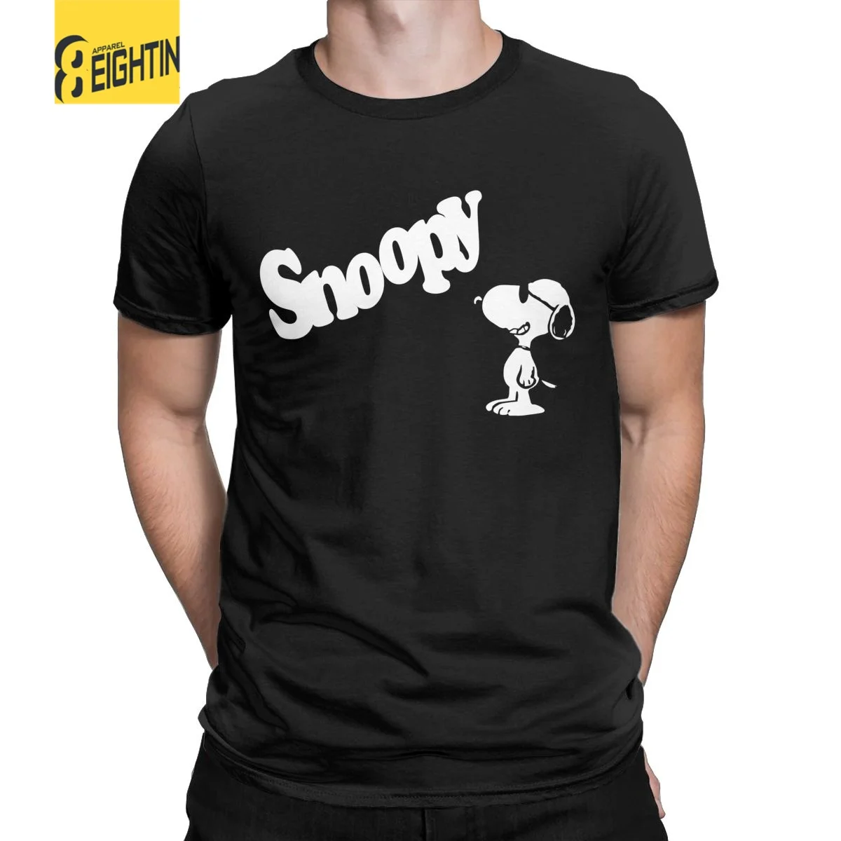 Peanuts Snoopy Cute Cartoon Men T Shirt Vintage Tees Manica Corta O Collo T-Shirt Cotone Nuovo Arrivo Abbigliamento