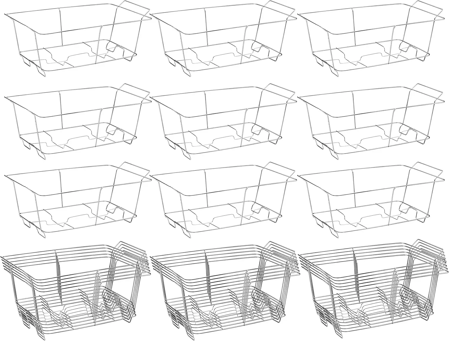 Chafing Wire Rack et Stand-24 Pack Full Size Racks For Dish Serving Trays Food Warmer catering supplies