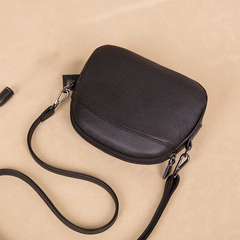 Genuine Leather Cross Body Bag Casual Shell Cow Leather Woman's Handbag Fashion Ladies Solid Shoulder Messenger Bags Clutch