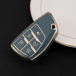 Premium TPU Key Fob Cover with 5 - 6 Button Slots (5button grey case)