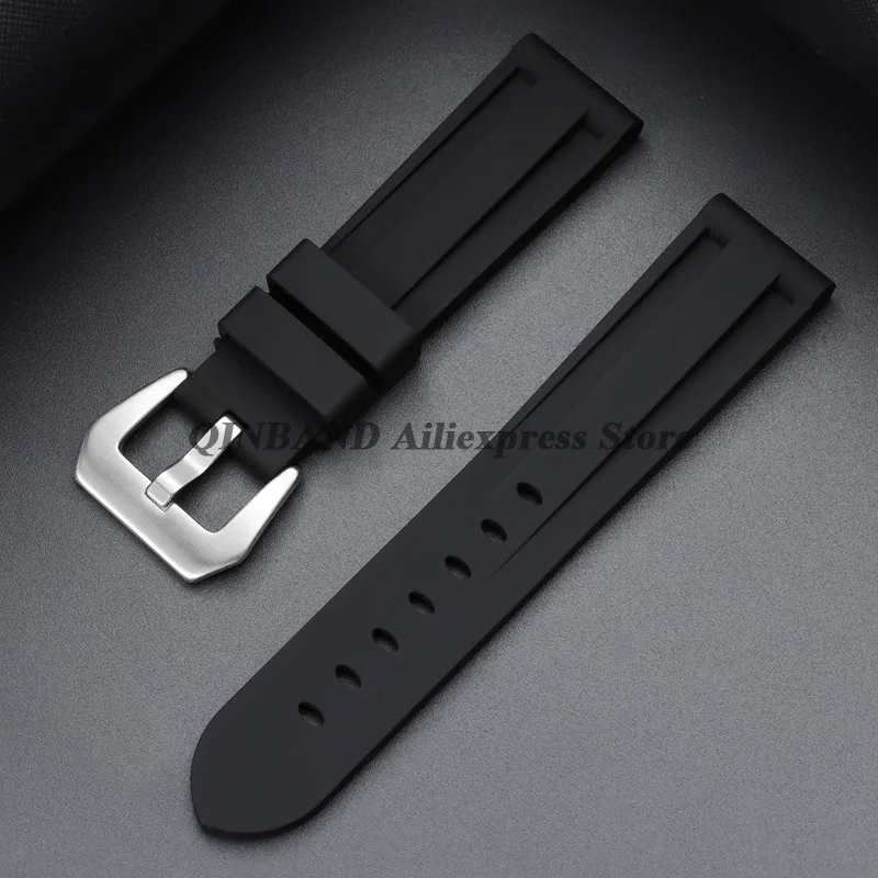 Camouflage Blue-Black-Grey Soft Silicone Watchband Replacement Strap