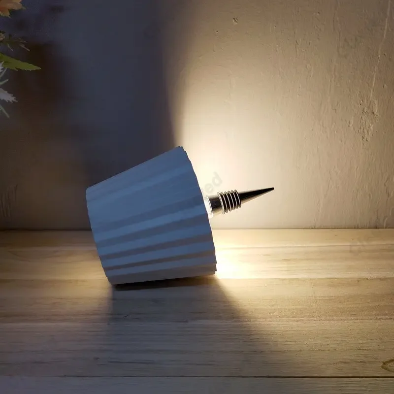 LED Wine Bottle Base Rechargeable Desk Led Lamp Battery Operated Bar Restaurant Dining Mushroom Lamp holders Night Light Decor 3