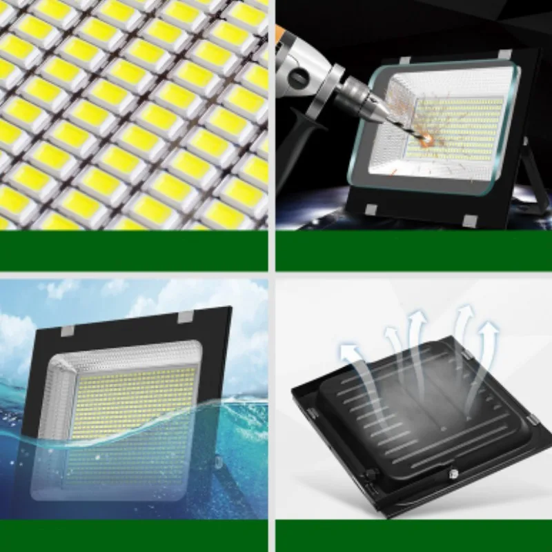 LED 투광 조명 반사판 스포트라이트 가로등 벽 램프, 야외 정원 조명, 150W, 300W, 400W, 500W, 600W, AC 220V, IP66