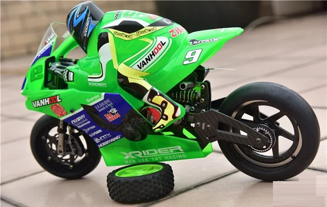 X-Rider 1:5 Scorpio RC Motorcycle MOTO GP Fiberglass CNC Metal Frame Classic Model Scooter with Disc Brake 6