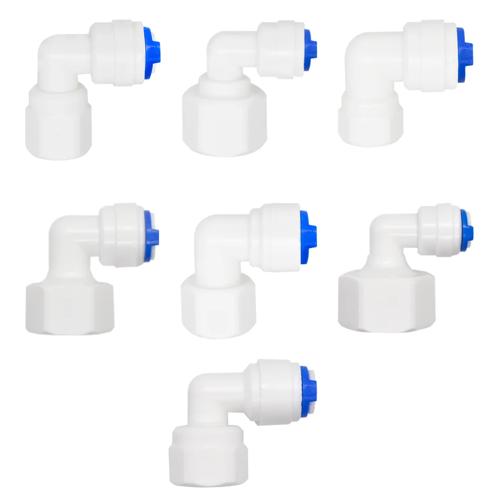 Elbow 90 degree RO Aquarium Accessories Quick Connector 1/8 1/4 3/8 1/2 3/4 BSP Female Thread Adapter Combination Tube YQBS