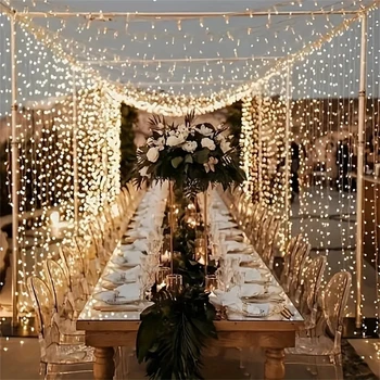 USB Remote Control LED Curtain Fairy Lights 1
