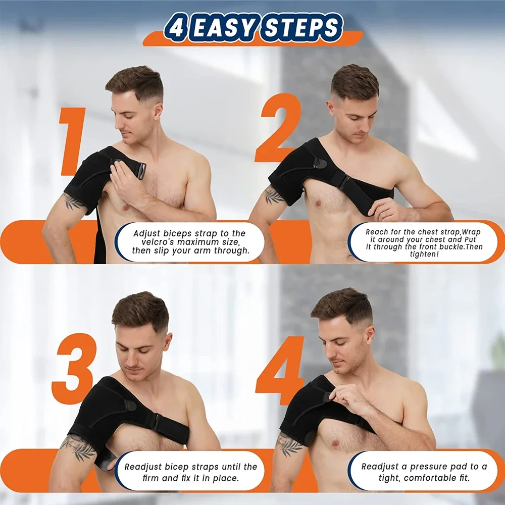 Adjustable Shoulder Support for Pain Relief and Recovery
