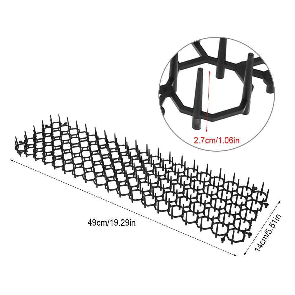6/10 Pcs Garden Prickle Strip Dig Stop Cat Repellent Deterrent Mat Anti-cat Prickle Strips Keep Cat Away Digging Climbing Spike animal repellent