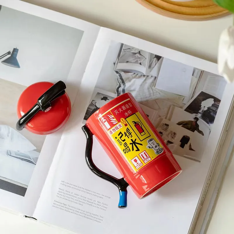 2025 Hot Handmade Ceramic Cup, Fire Design Water Cup, Gift Giving Creative Water Cup, Strange and Original Mug LIJIAO
