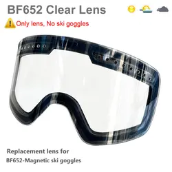 Magnetic Polarized Anti-Fog Ski Goggles with UV400 Protection and Eyewear Case (Clear Lens Only)