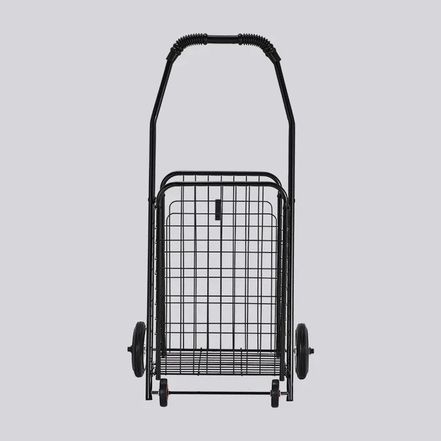 A Bevásárlókosár-Kocsi Összehajtható Háztartási Négykerekű Szupermarketek Festett Vas Kosár Öreg Ember Hordozható Kéz - Image 4